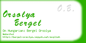 orsolya bergel business card